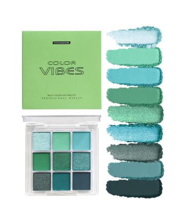 Buy Green Eyeshadow Palette | Highly Pigmented Glitter Makeup | Long-Lasting Waterproof Eye Shadow for Professionals - Buy Online on GoSupps.com