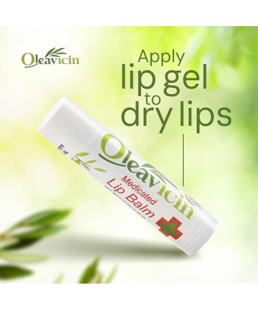 Natural Lip Balm by Oleavicin | Dry Lip Relief | Patented Moisturizing Formula for Chapped Lips | Organic Olive Leaf Extract (3) - Buy Online on GoSupps.com