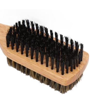 Double-Sided Beard Brush with Wooden Handle | Premium Shaving & Facial Hair Comb for Men - Buy Online on GoSupps.com