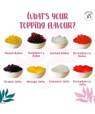 MBTK - 8 (Boba Bar London | Warm Moments Milk Bubble Tea Kit | 8 Milk Tea Flavours | 8 Boba & Jelly Toppings | Tapioca Pearls | 8 Bamboo Straws | 8 Tea Bags | 2 Recipe Cards ) - Buy Online on GoSupps.com