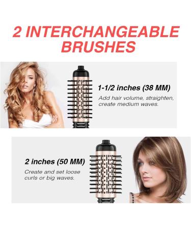 Beautimeter 3-in-1 Hair Dryer Brush Kit for Styling and Frizz Control | Negative Ionic Volumizer with Auto-Rotating Curling Brush | Black & Gold - Buy Online on GoSupps.com