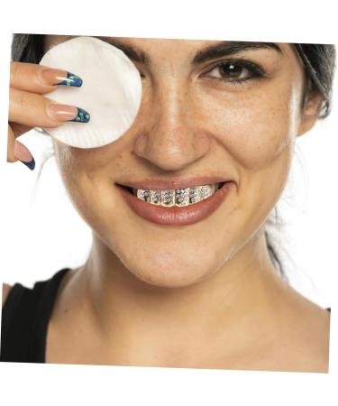 Minkissy Hip-Hop Fangs Set - Funny Golden Braces & Vampire Teeth Accessories for Halloween Party - Adult Grille & Faux Teeth - Buy Online on GoSupps.com