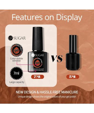 UR SUGAR 6-Piece Autumn Winter Gel Nail Polish Set - Nude, Caramel, Pumpkin, Burgundy, Red, Orange Glitter - Halloween Christmas Gifts - Soak Off Gel Nail Art Manicure Kit - Buy Online on GoSupps.com