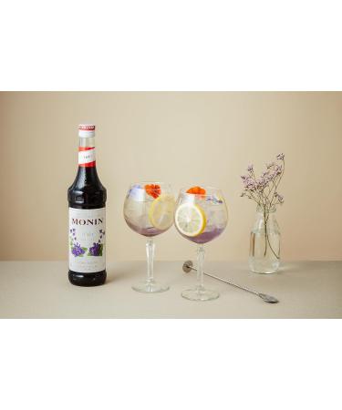MONIN Premium Violet Syrup 700ml - Vegan-Friendly and Allergen-Free | 100% Natural Flavours for Cocktails and Mocktails - Buy Online on GoSupps.com