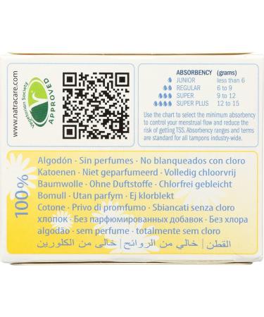 Natracare Regular Tampons for Sensitive Skin - 100% Organic Cotton - Buy Online on GoSupps.com