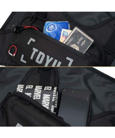 Klykon Reflective Chest Bag for Men and Women - Fashion Harness Utility Bag for Night Running and Hiking (Black) - Buy Online on GoSupps.com