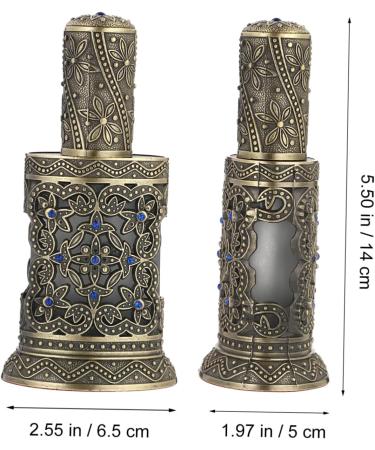 Ipetboom Perfume Bottle Cosmetic Storage Container Heart Shaped Glass Dish Empty Travel Spray Bottle Essential Oil Spray Bottle Composite Material Man Glass Bottle Middle East 14x6.5cm Blue - Buy Online on GoSupps.com