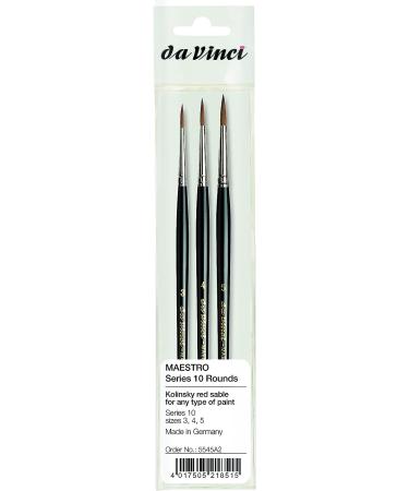 da Vinci Maestro Kolinsky Red Sable Series 10 Watercolor Brush Set - Sizes 3, 4, 5 - Buy Online on GoSupps.com