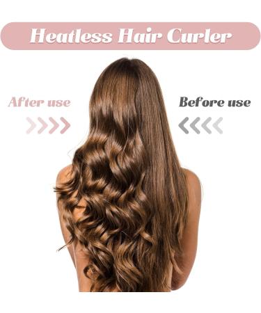 Scettar 2 Pairs Heatless Hair Curlers Heatless Curlers Headband Bun Bons Satin Heatless Curls Set Heatless Curling Rod Heatless Curling Set For Sleeping Overnight Lazy Curlers DIY Hair Styling Tools pink - Buy Online on GoSupps.com