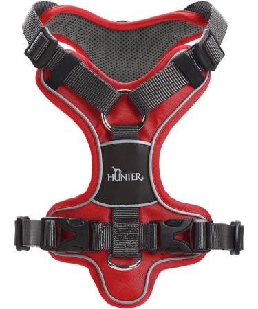 HUNTER DIVO Dog Harness - Medium 56-73 cm Red/Grey | International Shipping Available - Buy Online on GoSupps.com