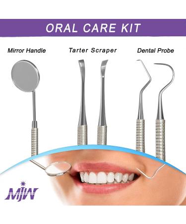 Dental Oral Kit - 3 Pcs Mirror Handle & Explorer Hook Pick for Oral Hygiene, Teeth Cleaning & Whitening - Buy Online on GoSupps.com