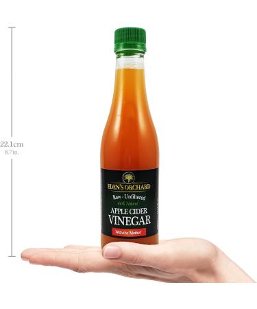 Apple Cider Vinegar with Mother - Raw and Unfiltered - 330ml Glass Bottle - Buy Online on GoSupps.com