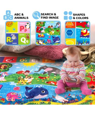 Quokka Baby Play Mat for Floor - Super Soft ABC Playmat for Toddlers & Infants - Large Non-Slip Rug for Crawling & Playing - Buy Online on GoSupps.com