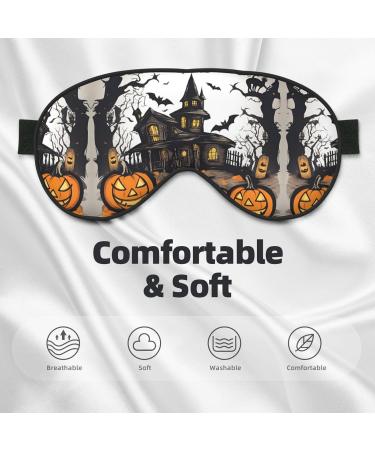 Happy Halloween Vector Soft Sleep Eye Mask | Breathable Female Eye Patch for Travel & Relaxation - Buy Online on GoSupps.com