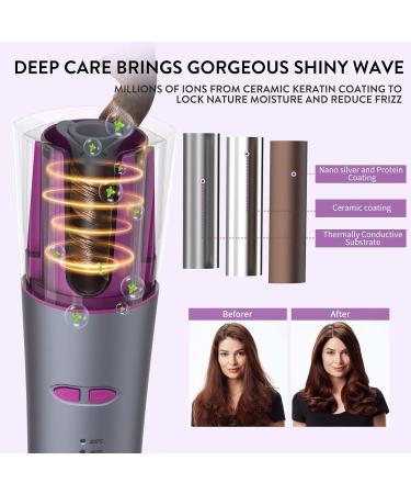 Buy Cordless Auto Hair Curler - Portable Rotating Curling Iron for Effortless Waves | Fast Heating & Rechargeable | Perfect for Stylish Curls - Buy Online on GoSupps.com