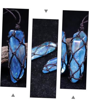 Housoutil Decorative Necklace 1pc Woven Mesh Pendant Handmade Necklaces Crystal Rough Stone Neck Chain - Buy Online on GoSupps.com