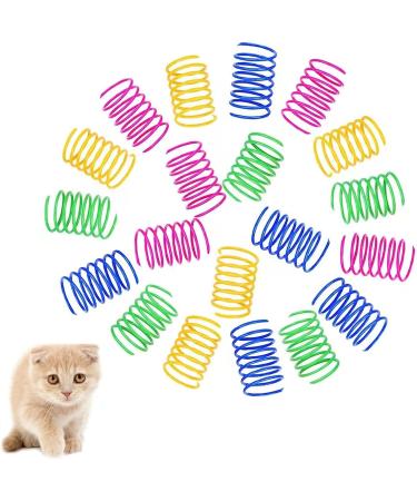 Xzhixiao 20-Part Cat Spring Toy Set | Colorful Coil & Feather Toys for Cats | Novelty Pet Companions | International Shipping - Buy Online on GoSupps.com