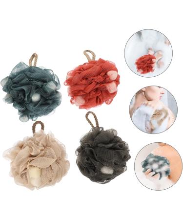 Didiseaon 4pcs Bath Scrub Balls - Exfoliating Loofah Body Scrubber Set for Soft Skin | Back & Shower Spa Experience - Buy Online on GoSupps.com