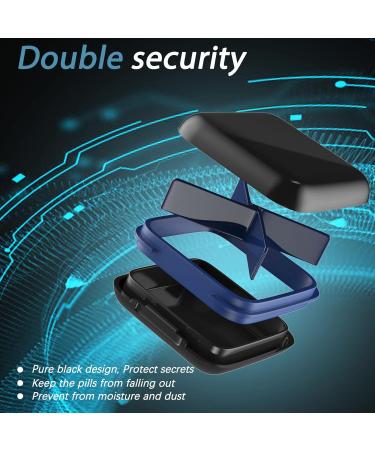Portable Waterproof Pill Organizer - Daily 4 Compartment Black Case for Medicine Vitamins & Travel - Buy Online on GoSupps.com
