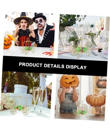Alipis 4pcs Pumpkin Cart Metal Candy Box Ornament Decor Girls Candy Container Halloween Metallic Line Baby 12x10cmx4pcs Goldenx4pcs - Buy Online on GoSupps.com