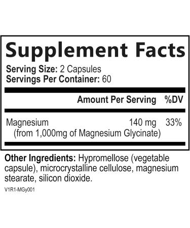 Built By Nature Magnesium Glycinate 1000mg High Absorption Magnesium Supplement 100% Chelated Gentle on Stomach - Muscle Heart Bone & Relaxation Support - Non-GMO Vegan - 120 Capsules 120 Count (Pack of 1) - Buy Online on GoSupps.com
