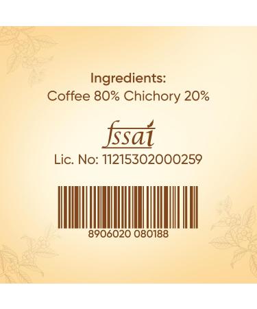 Bayar's Poudre de caf filtre 80 degr s 200 g 80 % caf 20 % chicor fra chement torr fi et moulu authentique poudre de caf filtre du sud de l'Inde Sans saveur 200 g (Lot de 1) - Buy Online on GoSupps.com
