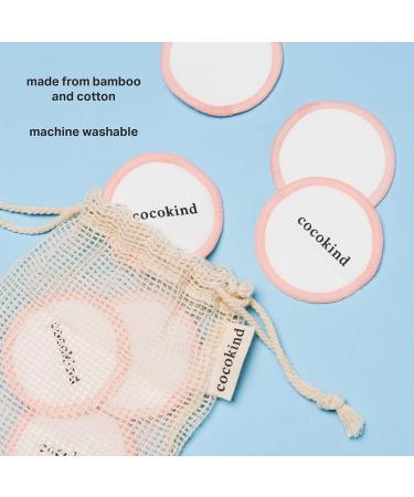 Cocokind Reusable Facial Rounds - Eco-Friendly Makeup Remover Pads Made from Bamboo & Cotton | Sustainable Cotton Rounds with Bag for Easy Use - Buy Online on GoSupps.com