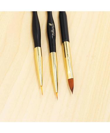 Jiklophg 3 Piece Set Nail Art Pen Double Headed Nail UV Gel Painting Brush Stick Manicure Decoration Tool Tips Draw Line Flower Kit - Buy Online on GoSupps.com