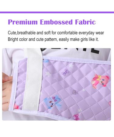 Kids Arm Sling - Adjustable Printed Shoulder Immobilizer for Children | Breathable Fabric Support Brace with Thumb Loop (Small Purple - Buy Online on GoSupps.com