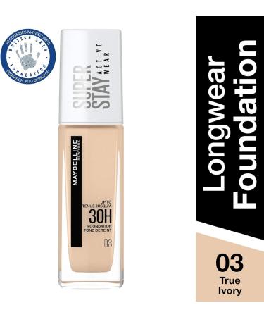 Maybelline New York Foundation Superstay Active Wear Liquid Foundation Makeup Long Lasting 30 Hours - Lightweight Feel - Water Sweat & Transfer Resistant - 30 ml - Shade 03 - Buy Online on GoSupps.com