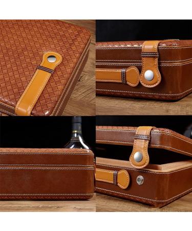 Humidors Portable Stylish Cigar Box Portable Cigar Leather Lightweight Cigar Box 30 Pcs Capacity Suitable for Business Travel Brown 27*20*8.5cm - Buy Online on GoSupps.com