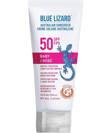 BLUE LIZARD SPF 50 Kids Duo Mineral-Based Sunscreen for Toddlers and Children Non-Greasy Sunscreen & Baby Broad Spectrum Mineral Sunscreen Lotion SPF 50+ Water Resistant Sunscreen + Sunscreen Lotion SPF 50+ 89 ml - Buy Online on GoSupps.com