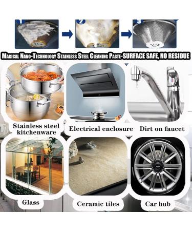 Magical Nano-Technology Stainless Steel Cleaning Paste Stainless Steel Clean Wax Rust Remover for Stainless Steel Cleaner and Polish for Surface Safe No Residue 1pc - Buy Online on GoSupps.com