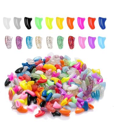 200 Pieces Cat Dog Nail Covers - Colorful Soft Claws Protection | Adhesive Applicators & Instructions - Buy Online on GoSupps.com