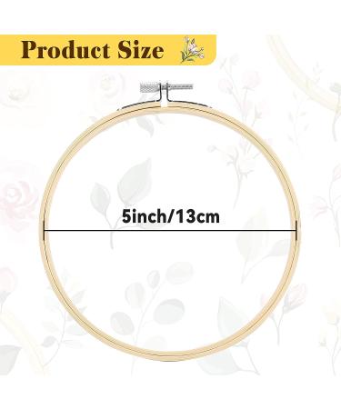 Aoibrloy 5 Inch Embroidery Hoops - 12 Piece Bulk Round Cross Stitch Hoop Rings for Sewing and Decoration - Buy Online on GoSupps.com