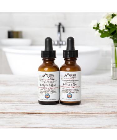 Anti-Aging Skin Care Set Day & Night Face Serums Non Toxic Organic -hyaluronic acid serum vitamin A - face natural moisturizer anti aging hydrating - Niacinamide Vit A C & E 1oz each