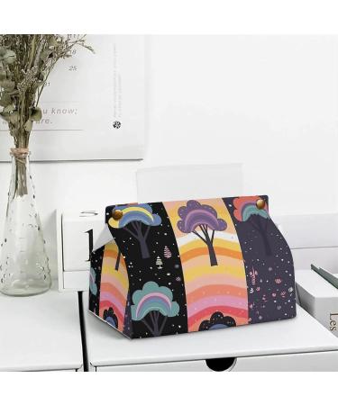 Tissue Box Cover Tissue Box Holder Simple Rainbow Print Tissue Holder Travel Tissue Packs Facial Paper Holder Decorative Holder - Buy Online on GoSupps.com