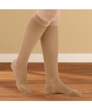 Knee High Compression Stockings Firm 20-30 mmHG Closed Toe - Made in USA Beige XL | Collections Etc - International Shipping Available - Buy Online on GoSupps.com