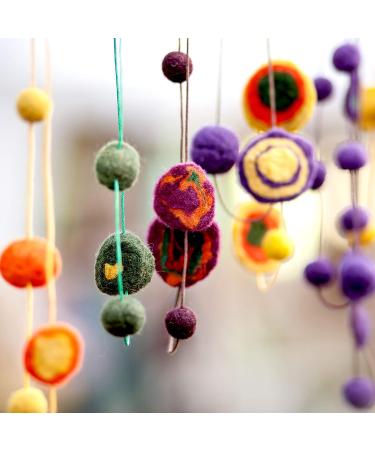 Glaciart One Felt Pom Poms Wool Balls - 240 Pcs - Handmade Felted - 4 Sizes - 60 Colors - for Felting & Garland - Buy Online on GoSupps.com