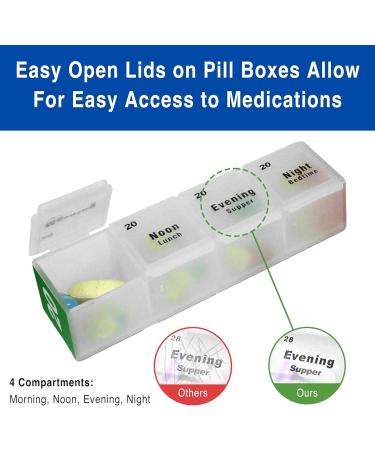 31-Day Monthly Pill Organizer - 4 Times Daily Medication Management for Drawer or Lock Box - Buy Online on GoSupps.com