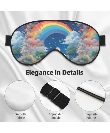 Pretty Unicorns Unisex Adjustable Blackout Sleep Eye Mask - Perfect for Home Travel Yoga & Office Naps - Buy Online on GoSupps.com