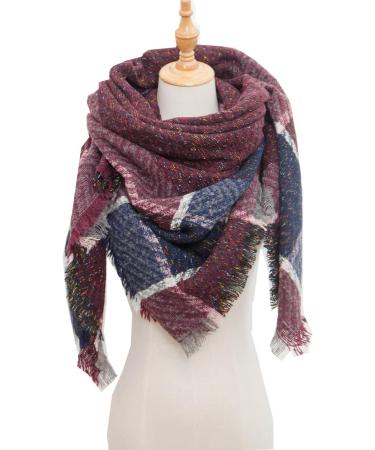 Buy Women's Cashmere Winter Loop Scarf | Soft Triangular Wrap for All Seasons in Wine - Buy Online on GoSupps.com
