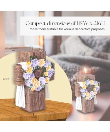 Floral Scented Christian Candle | Holy Cross Prayer & Meditation Candle | Premium Soy Wax Rituals - Buy Online on GoSupps.com