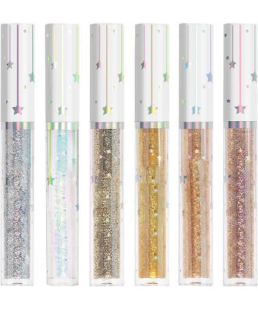  Zibeem Zibeem Glitter Liquid Eyeliner - Glitter Liquid Eyeliner - 6 Colors - Waterproof Eyeliner - Eyeliner Color Set - Long Lasting - High Pigmentation - Glitter - Buy Online on GoSupps.com