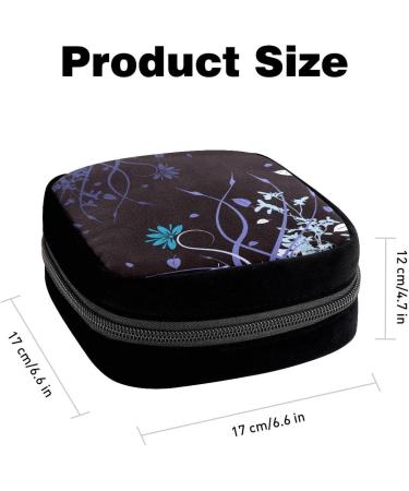 GIAPB Period Bag - Sanitary Napkin Storage & Makeup Pouch, Cartoon Art Flower Pattern (Color2434) - Buy Online on GoSupps.com