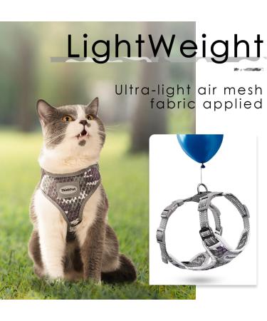 ThinkPet No-Pull Dog Harness & Leash Set - Adjustable Breathable Safety Harness for Small to Large Dogs (Gray) - Soft & Reflective 2XS - Buy Online on GoSupps.com