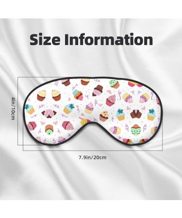 Delicious Cupcakes Print Unisex Eye Mask | Soft Adjustable Sleeping Face Mask for Comfortable Rest - Buy Online on GoSupps.com