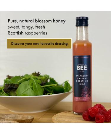 Scottish Bee Company Raspberry & Honey Dressing: Locally Sourced Blossom Honey & Wild Raspberries - Buy Online on GoSupps.com