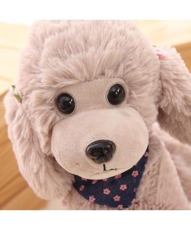 Heionia Gray Dog Cuddly Toy - Kawaii Plush Pudel with Scarf | 30cm Soft Teddy Gift for Kids & Girls - Buy Online on GoSupps.com