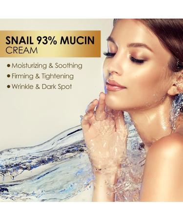 Snail Mucin Moisturiser Snail Cream Snail Mucin Cream with Hydrolyzed Collagen and Snail Filtrate Extract Anti Aging Face Cream for Hydrating Anti Wrinkles - Smooth Fine Lines - Anti Aging - Buy Online on GoSupps.com